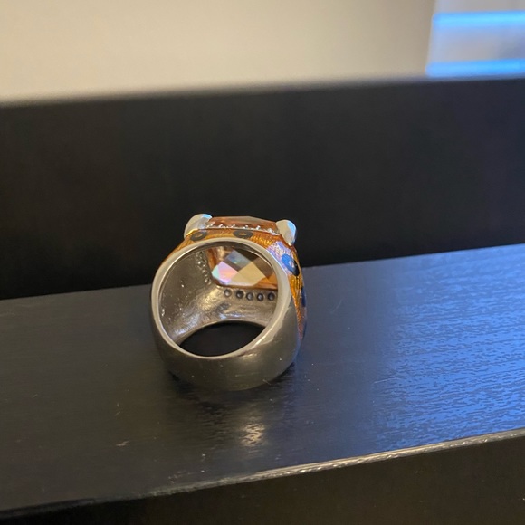 Gold Over Silver Statement Ring - Picture 4 of 4